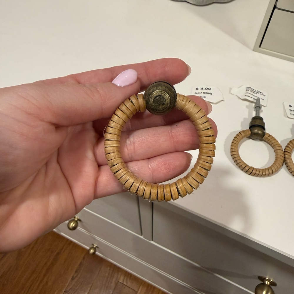 Hobby Lobby Metal Pulls Wrapped in Twine